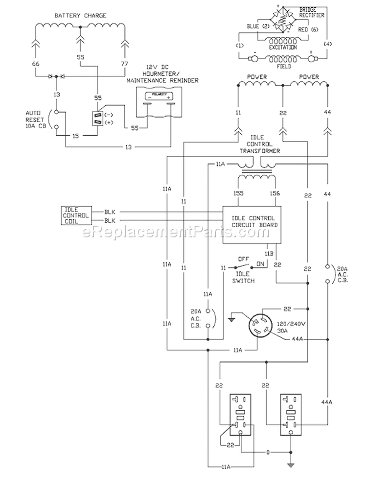 Page D Diagram and Parts List for 1648-0  Briggs and Stratton Generator
